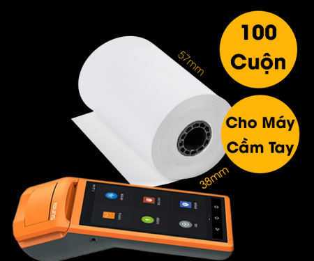 Giá sỉ 100 cuộn giấy in hóa đơn cho pos cầm tay