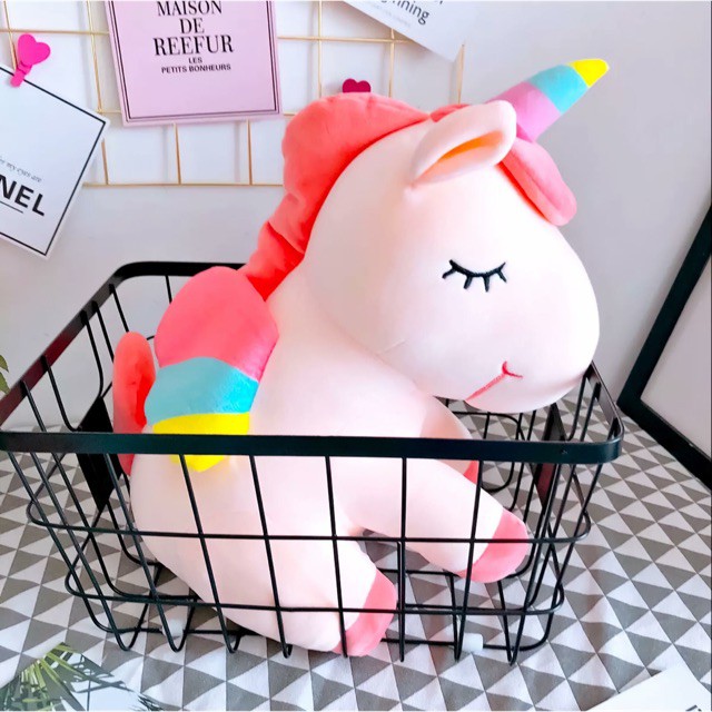 Gối Mền 3 Trong 1 Gấu Bông Kỳ Lân Dài 60cm, Gấu Bông Pony Nhập Khẩu, Hình Như Nào Mẫu Như vậy