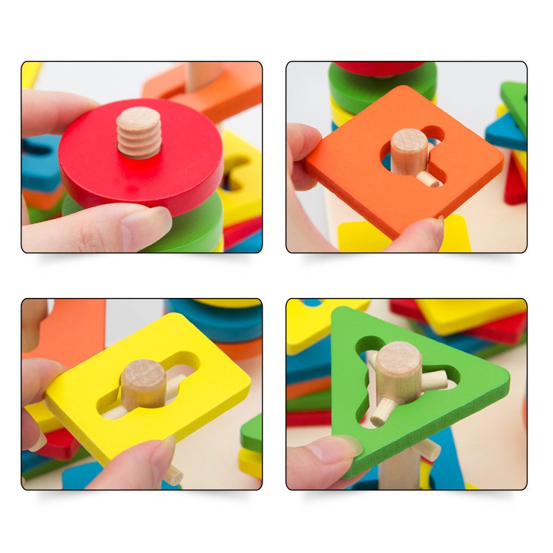 [Hoàn Tiền 10%]Thả hình 3D đế vuông 5 trụ