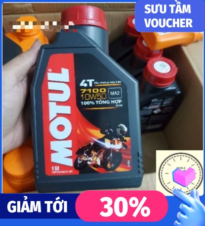 nhớt xe máy motul 7100 10W50 4T 100% tổng hợp 1 Lít