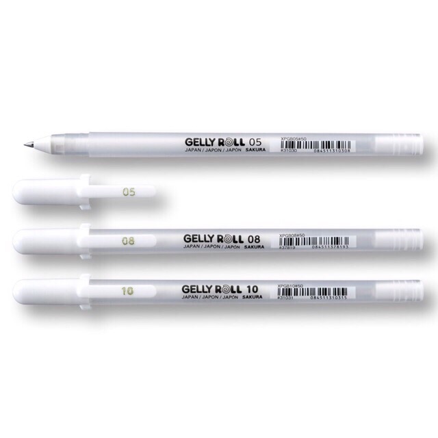 BÚT GELL TRẮNG SAKURA ROLL 0,5-1,0 mm