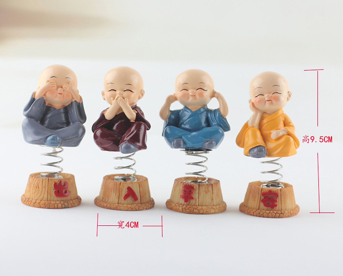 [HCM]Bộ 4 Tượng Tứ Không Lò Xo