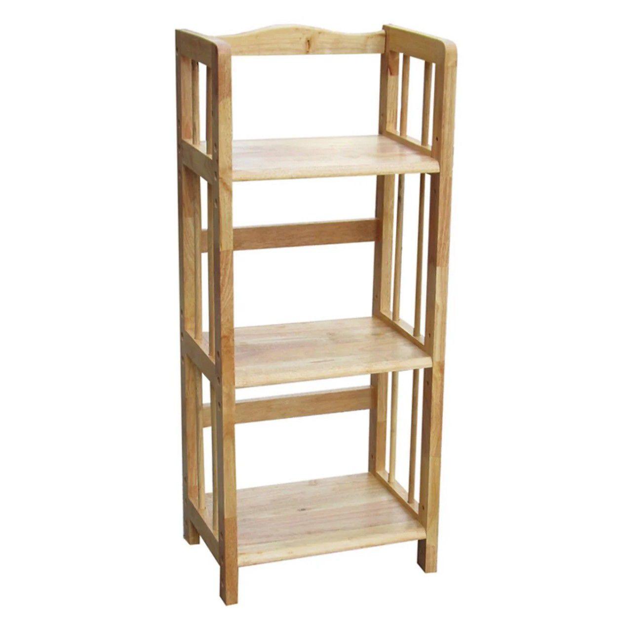 KỆ SÁCH GỖ CAO SU 3 TẦNG DÀI 40