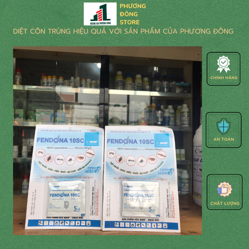 Fendona 10SC - Thuốc diệt côn trùng muỗi ruồi kiến gián... vỉ nhỏ 5ml