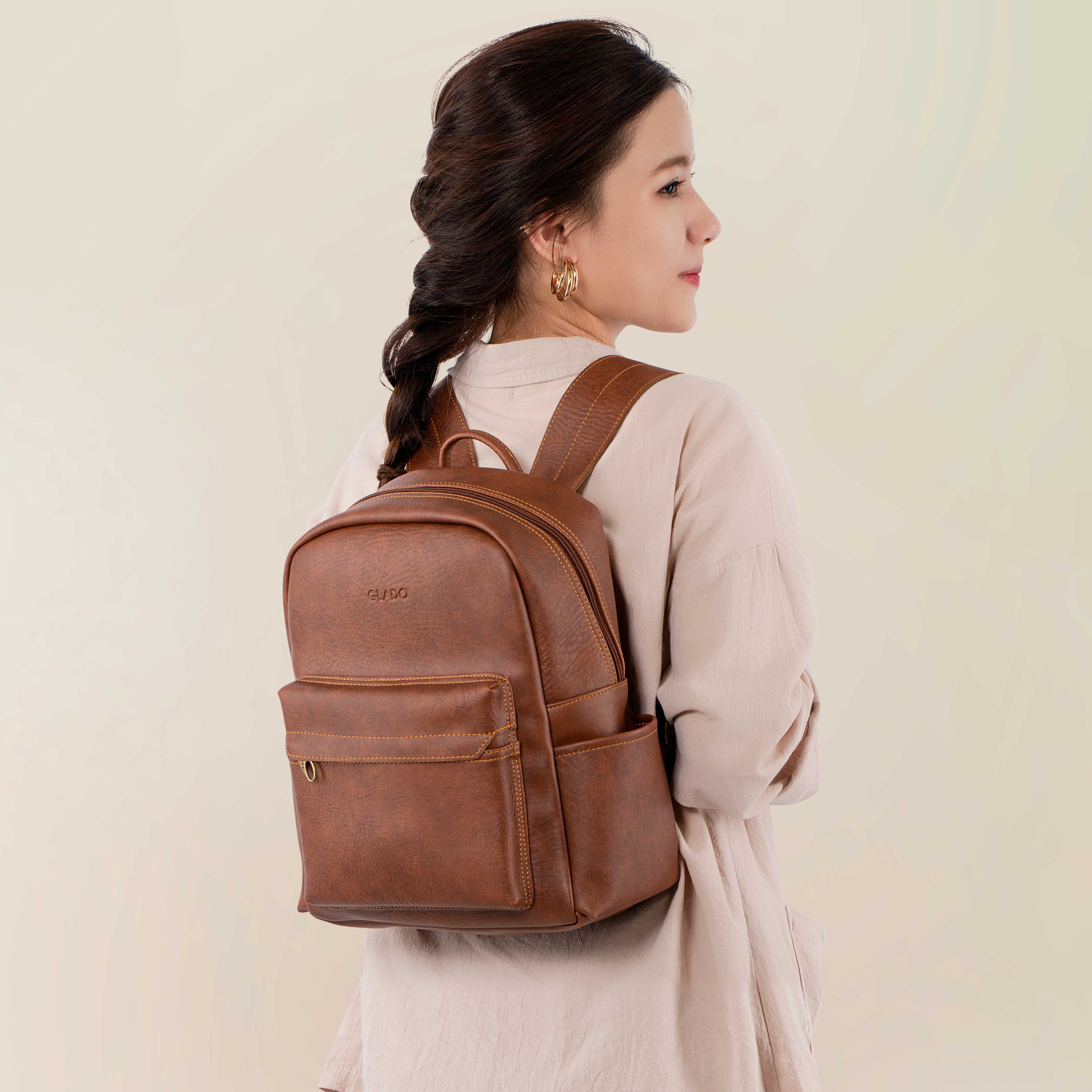 Balo nữ thời trang Glado màu đen - GB001