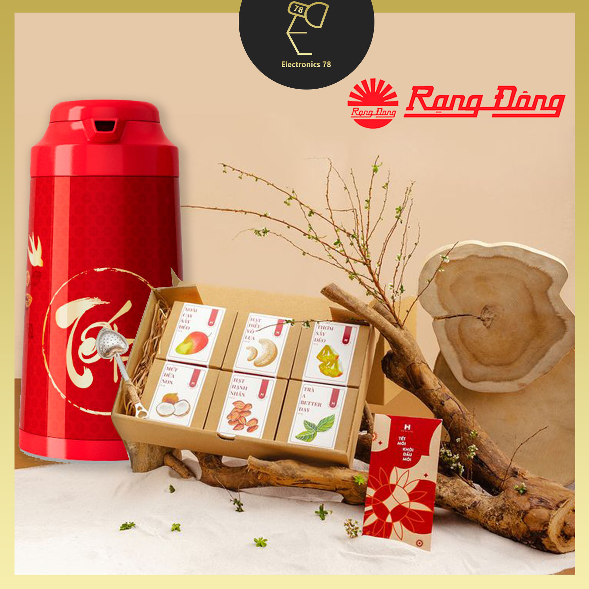 [Phích Tết] Phích giữ nhiệt 1 Lít -  Bình pha trà Rạng Đông RD 1040 TS