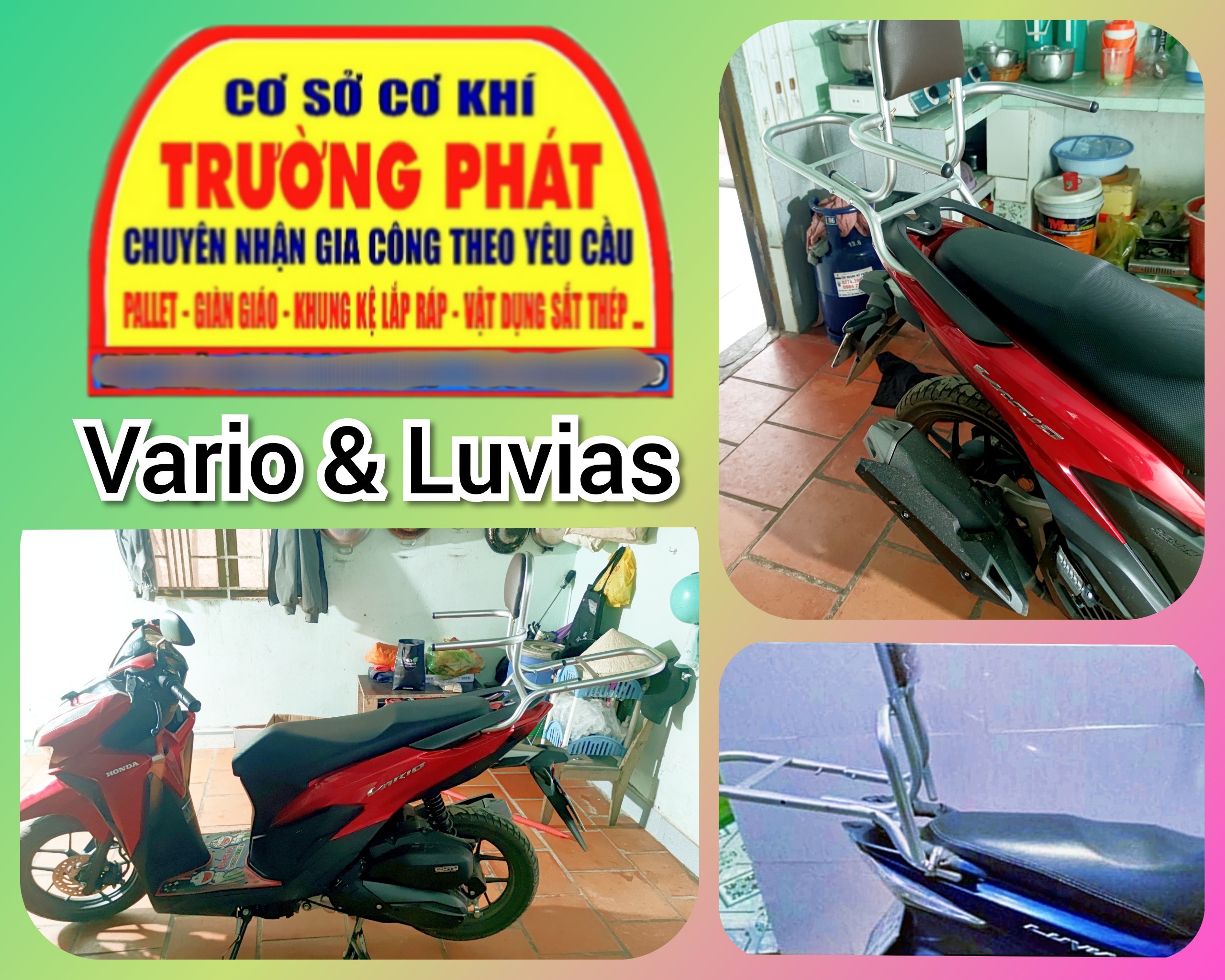 (Free Hand Grips) Baga Motorcycle Handlebars for Vario and Luvias