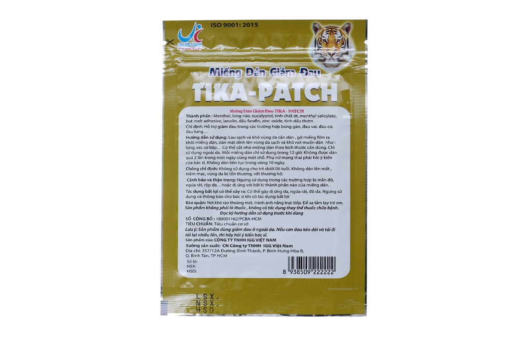 [HCM]Miếng dán giảm đau con hổ Tika-Patch