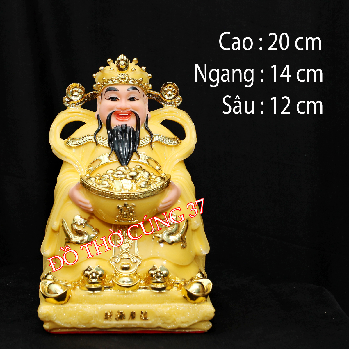 [ SIZE 18 - 20 ] BỘ 3 ÔNG THẦN TÀI +THỔ ĐỊA +THẦN TIỀN  [ COMPOSITE + BỘT ĐÁ ]