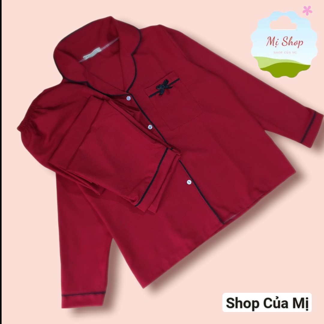 Đồ Bộ Nữ, Set Bộ Pijama Mặc Nhà Vải Phi Lụa Mờ ( Không bóng ) Nơ Túi dễ thương Q233