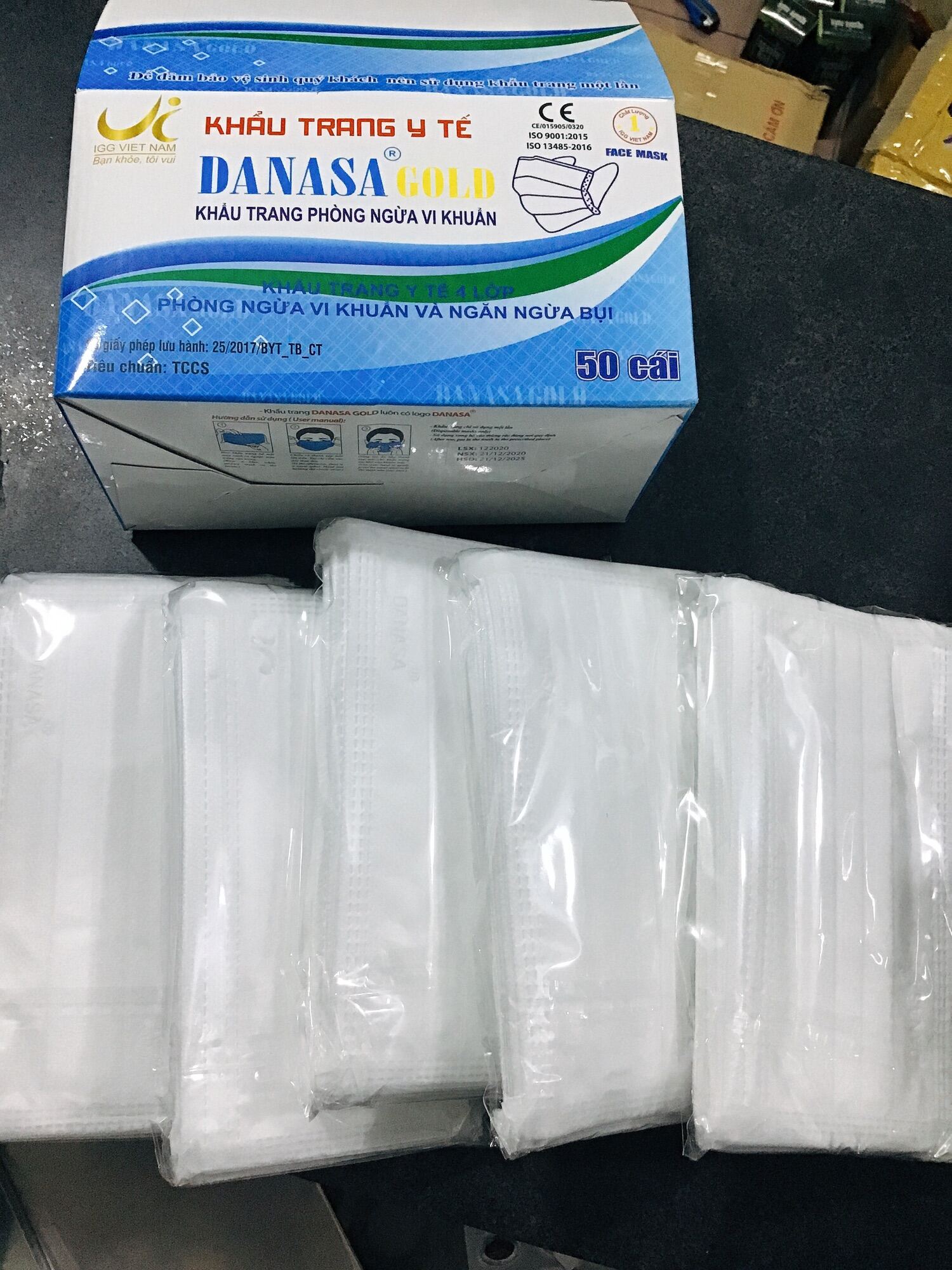 [HCM]Khẩu trang y tế 4 lớp Danasa( Hộp 50 cái)