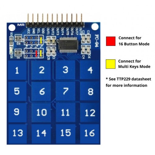 [HCM]TTP229 Bàn Phím Cảm Ứng Điện Dung 16 Phím