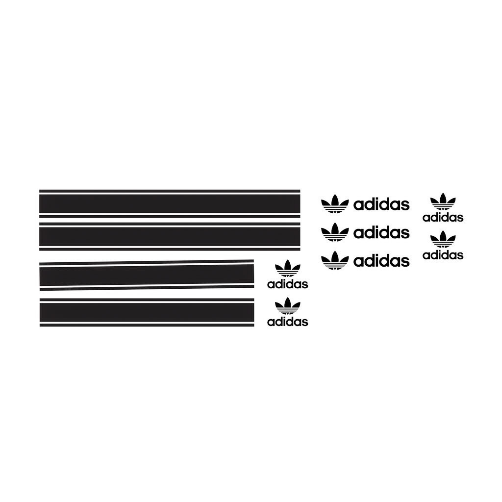 Tem Chỉ Adidas màu Đen Dán  Xe SH 2020
