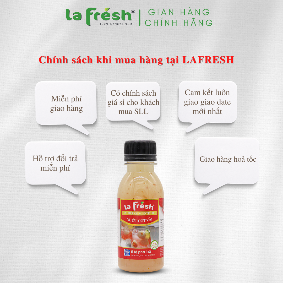 Nước cốt Vải Lafresh chai 100ml