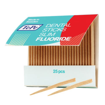 Tăm gỗ siêu mỏng có fluoride Tepe Wooden Dental Stick X-Slim With Fluoride  40 cái - Chỉ nha khoa | Vitamin.vn