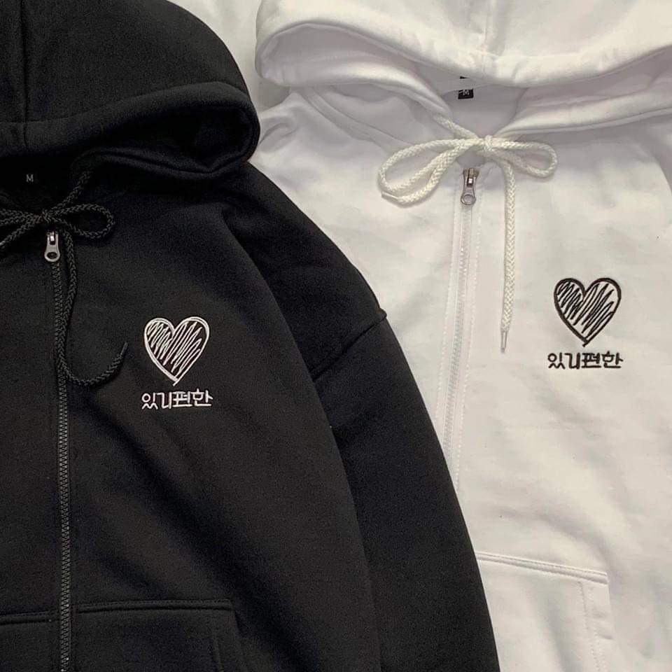 Áo Khoác Hoodie HEART Unisex