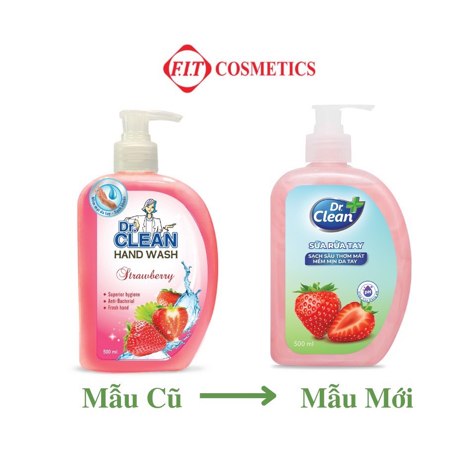 Nước rửa tay Dr Clean 1L Chai lớn và rửa tay 500ml