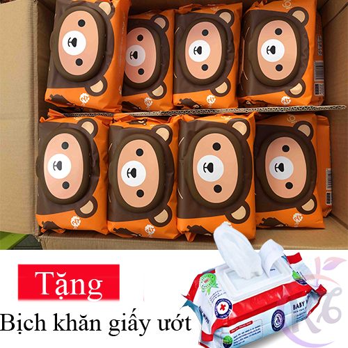 Combo 10 bịch Khăn giấy ướt Agi không mùi 100 tờ Tặng 1 bịch khăn giấy ướt 80 tờ - Khăn giấy không kích ứng da, an toàn cho bé sơ sinh và cho trẻ nhỏ
