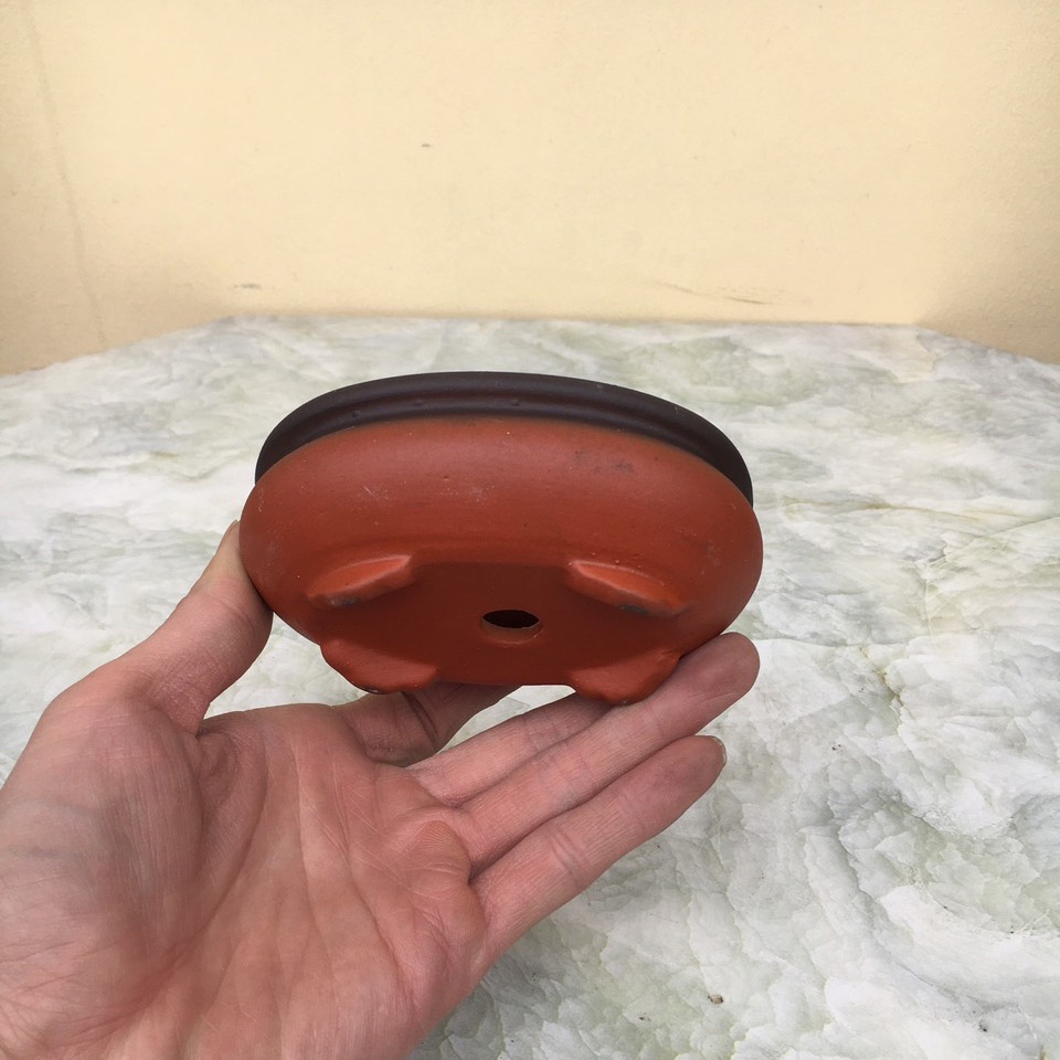 Chậu bonsai Ovan mini đất nung gốm Bát tràng 1 size BM-149