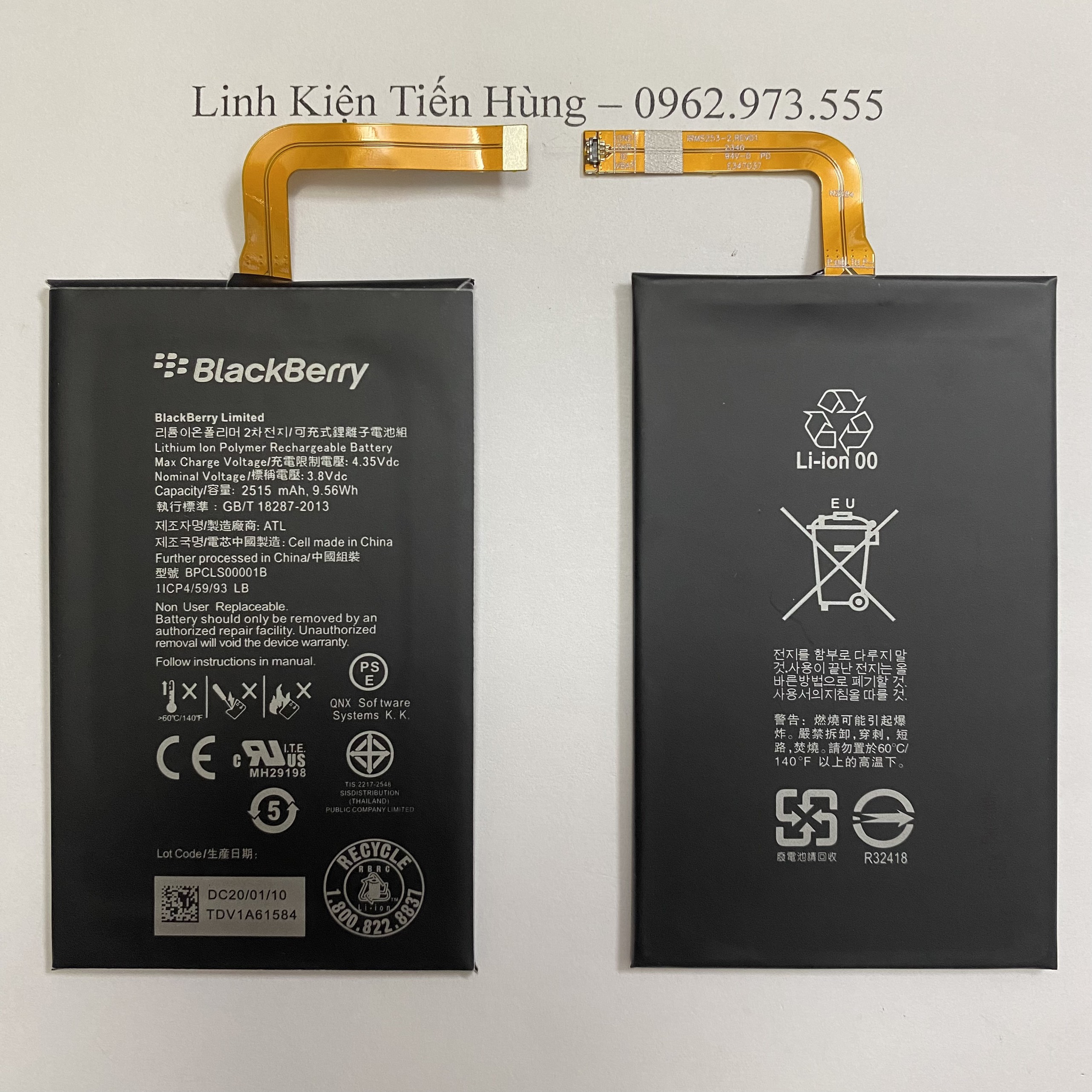 Pin Blackberry Q20 bảo hành đổi mới