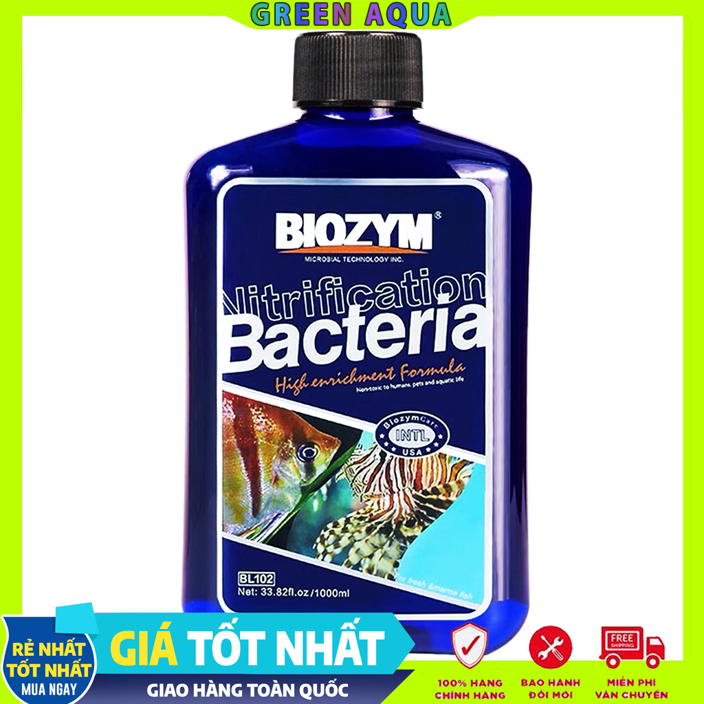 BIOZYM - Nitrifying Bacteria | Vi sinh cao cấp cho hồ cá cảnh thủy sinh, hồ cá biển
