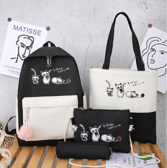 Set 4 món balo thời trang - 3 Con Mèo