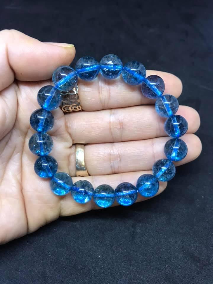 [HCM]VÒNG TAY THẠCH ANH ƯU LINH XANH DƯƠNG 8ly-10ly