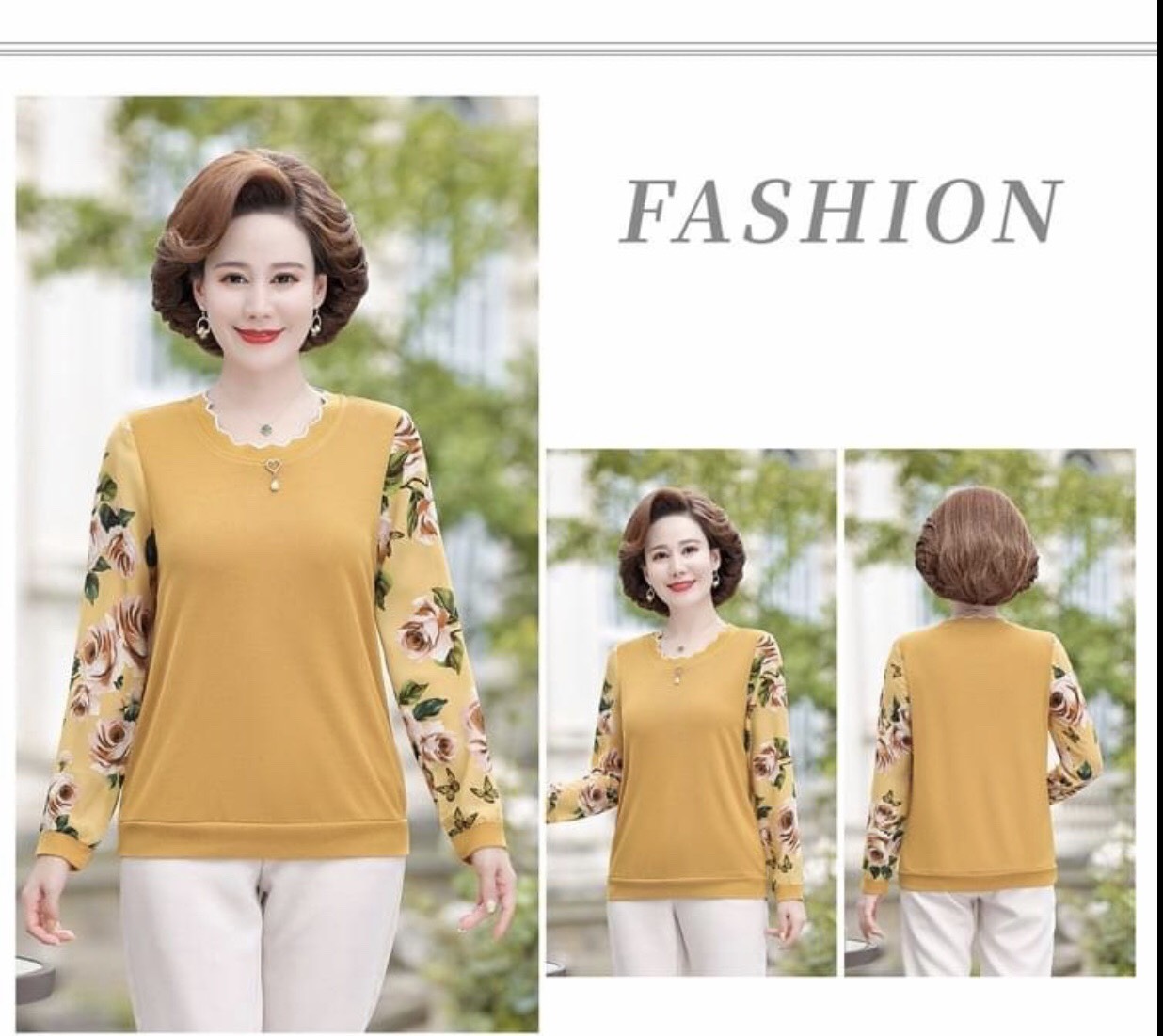 Áo len nữ trung niên cao cấp, len ngọc