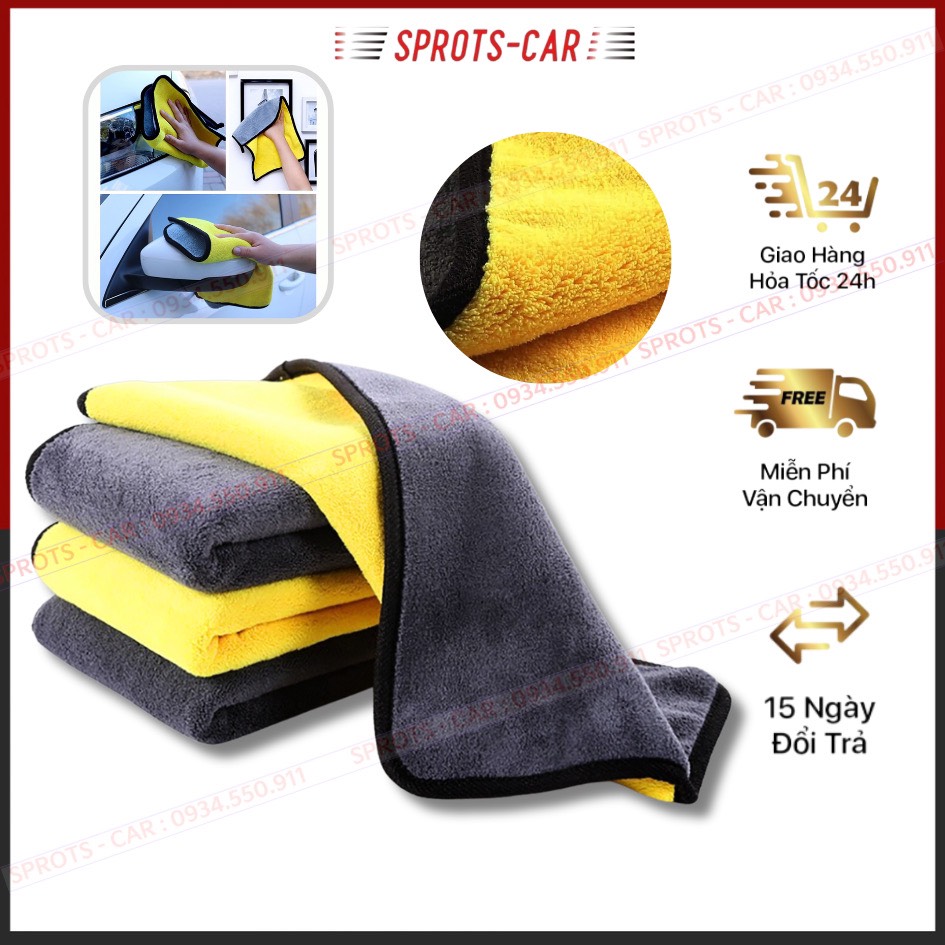 Khăn lau xe lau vật dụng 3M siêu hút 2 mặt 30 x 60cm chất liệu mềm mịn lau sạch bề mặt không gây trầy xước