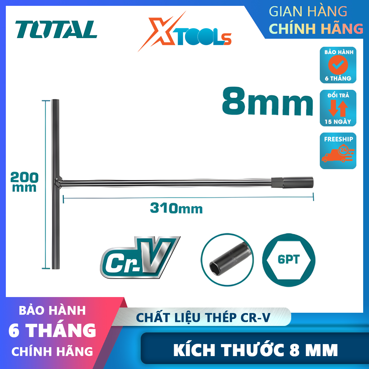 Total thtsl00801 8mm t-wrench