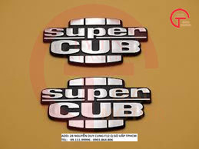 CẶP LOGO SUPER CUB DÁN XE HONDA CUB