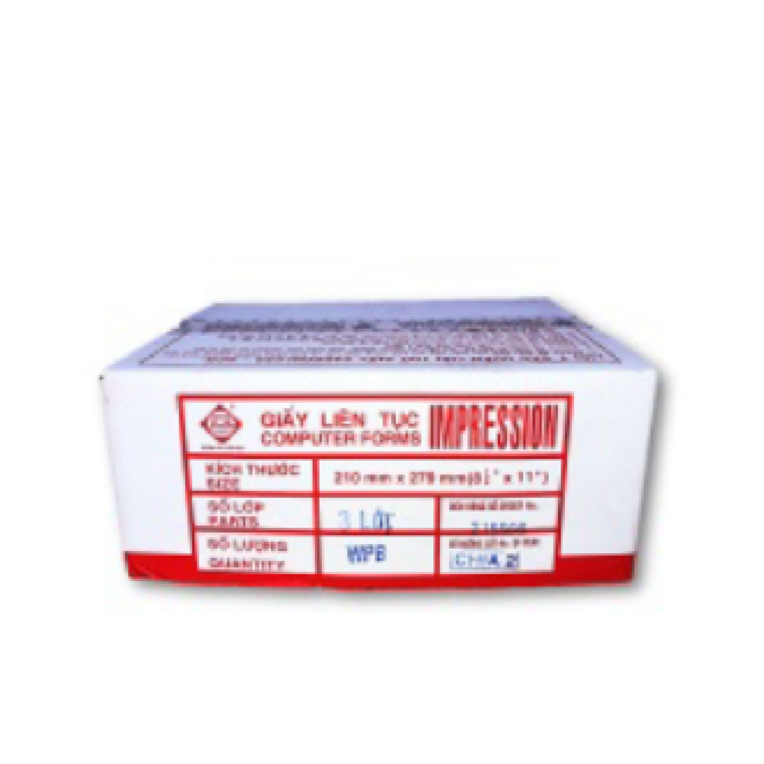 Giấy in liên tục 3 liên khổ 210 chia 2 .chính hãng Giảm sốc