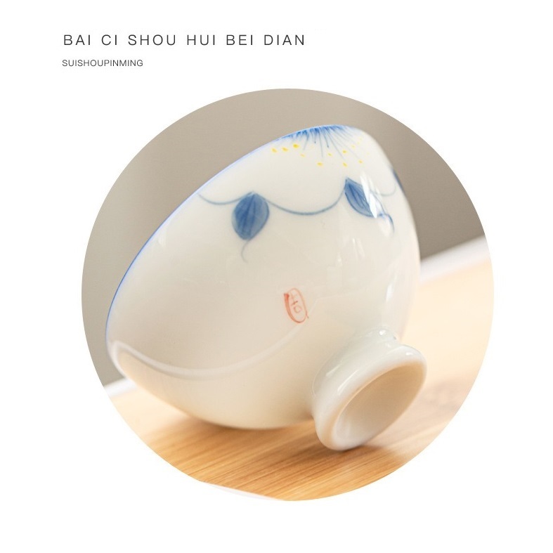 Chén Sứ Cảnh Đức Vẽ Tay 50 ml