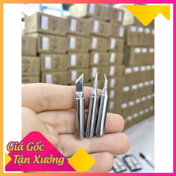 (sỉ lẻ) Mũi hàn 936 Mechanic (mũi bạc) cong, thẳng, dao PGST2