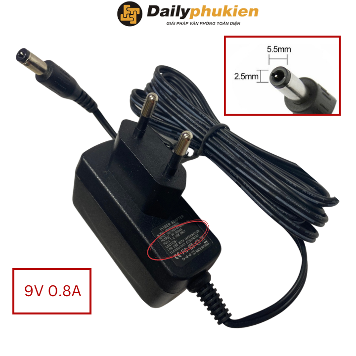 Adapter nguồn 9v 800ma modem wifi tp-link 842n, tp-link tl-wr720n