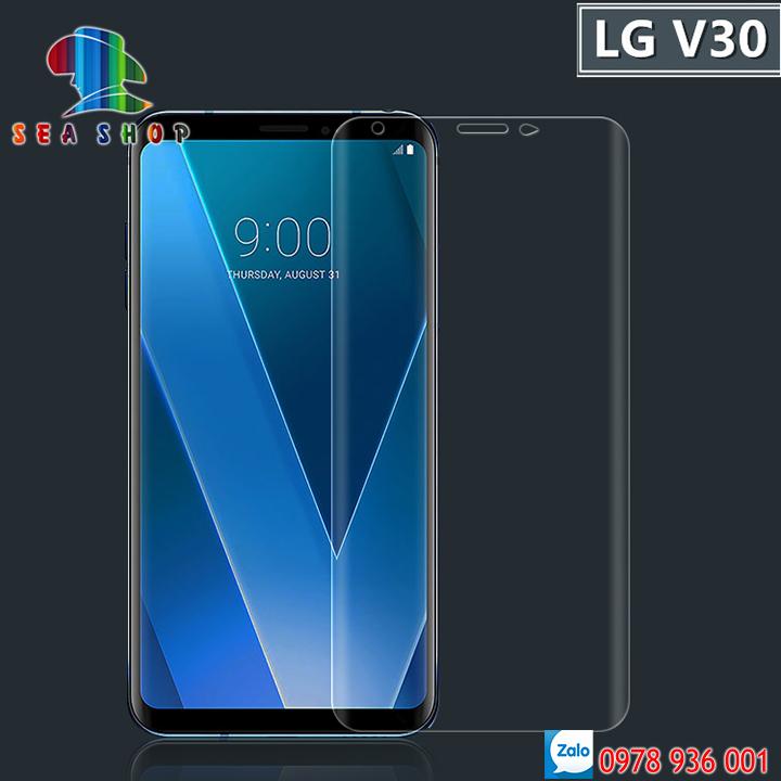 [SEASHOP] [TẶNG ỐP SILICON TRONG] Kính cường lực LG V30 full Màn hình / Full keo UV cho cảm ứng mượt mà