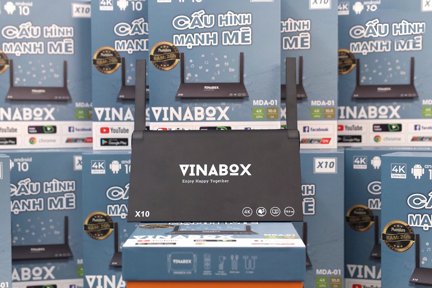 VINABOX X10 - RAM 2G, ROM16G, ANDROID 10.0 - Mẫu mới 2023