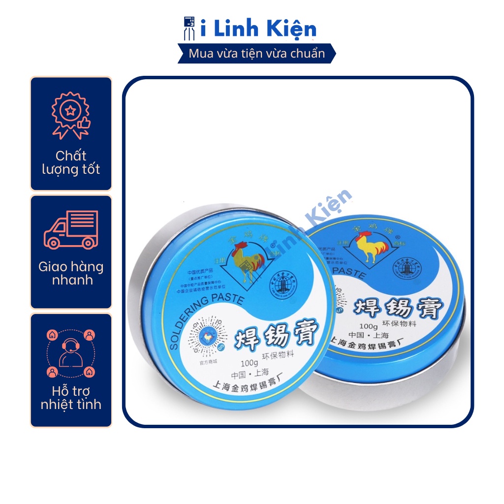 Mỡ hàn thiếc 100g con gà trống chất lượng cao.