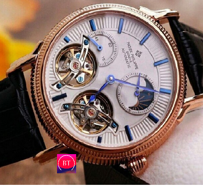 { RẺ VÔ ĐỐI }{ BẢO TÍN ĐỒNG HỒ SHOP SỊN LAZADA }  Đồng Hồ PATEK PHILIPPE Double Trang Nam Automatic Lộ 2 Máy Cao Cấp + Thẻ Bảo Hành