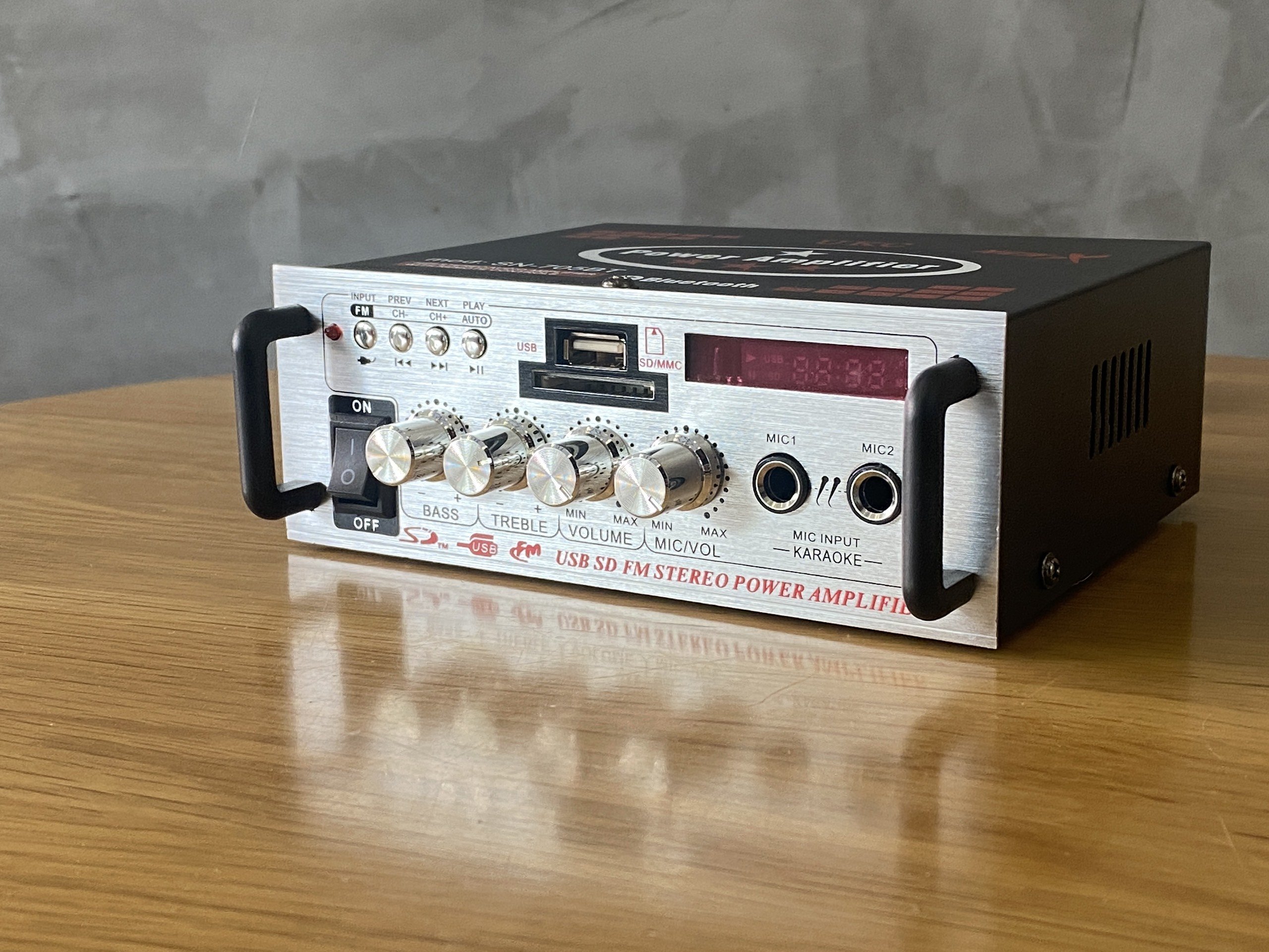 Ampli mini 705BT nghe nhạc bluetooth thẻ nhớ hát karaoke công suất 200w