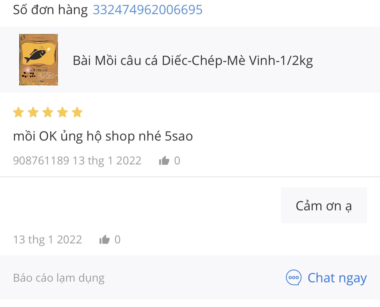 Bột câu cá chuyên DIẾC - VƯƠNG NGƯ