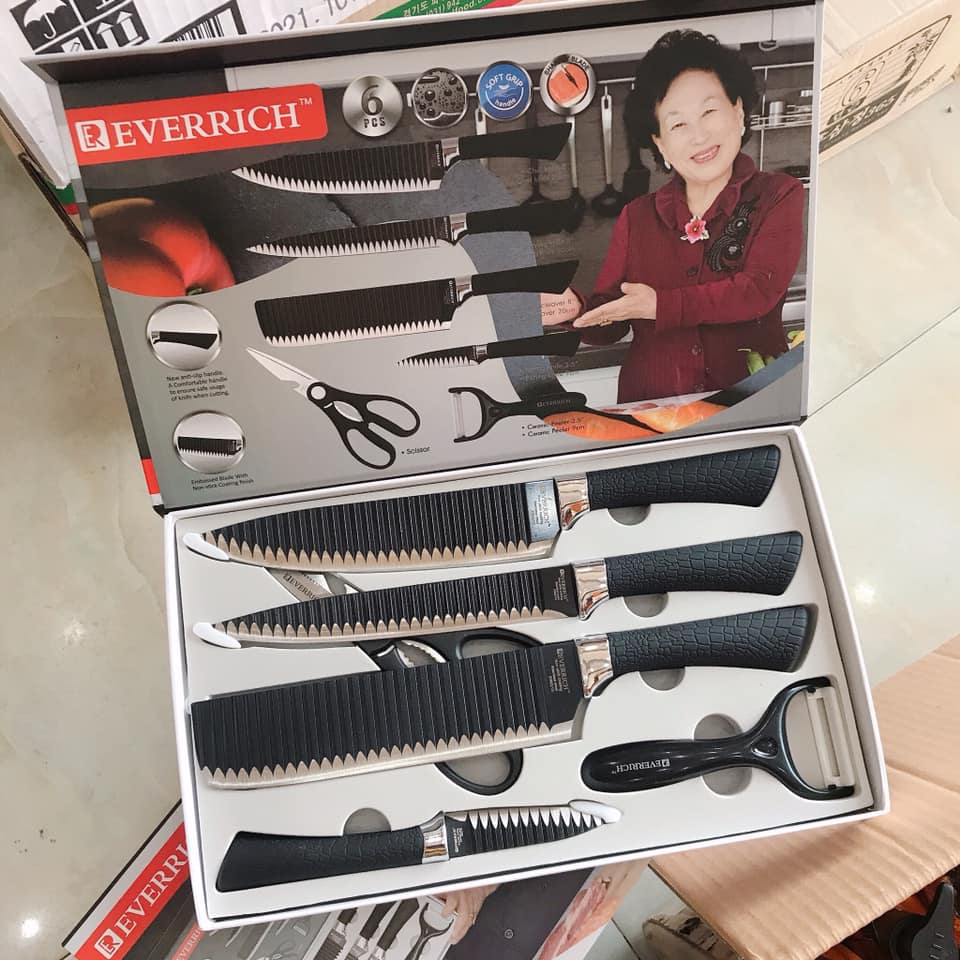 Bộ dao 6 món hình sọc everrich