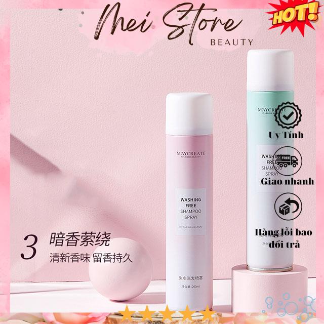 [GIẢM 5% ĐƠN 129K][HCM]Dầu Gội Khô Maycreate Washing Free Shampoo 200ml