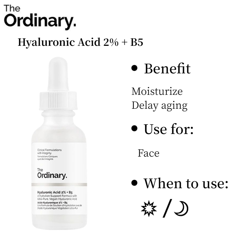 Serum the ordinary hyaluronic acid 2% + B5 dưỡng ẩm da mặt chính hãng