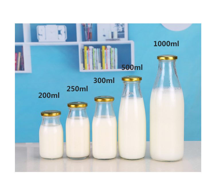 CHAI THỦY TINH ĐỰNG SỮA 250ML NẮP THIẾC