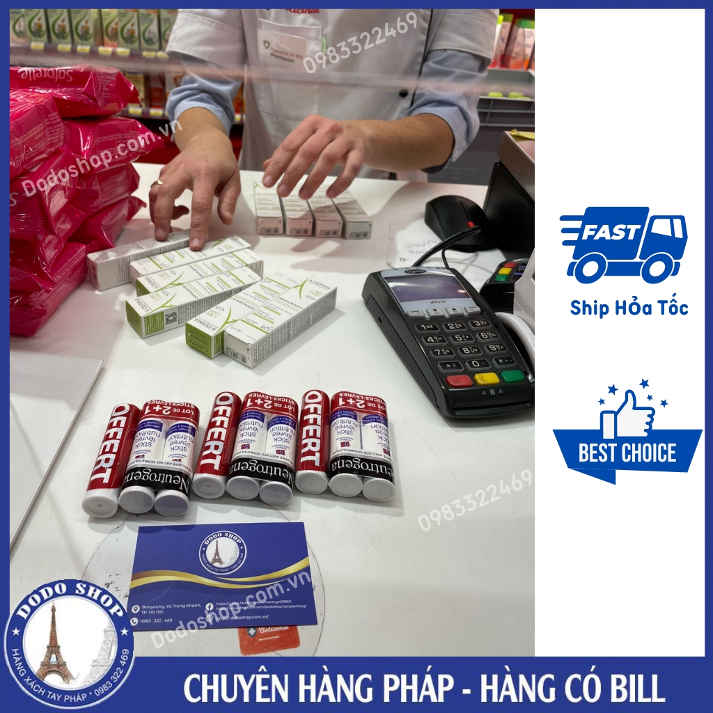 Son dưỡng môi Neutrogena giúp dưỡng ẩm, làm mềm môi.