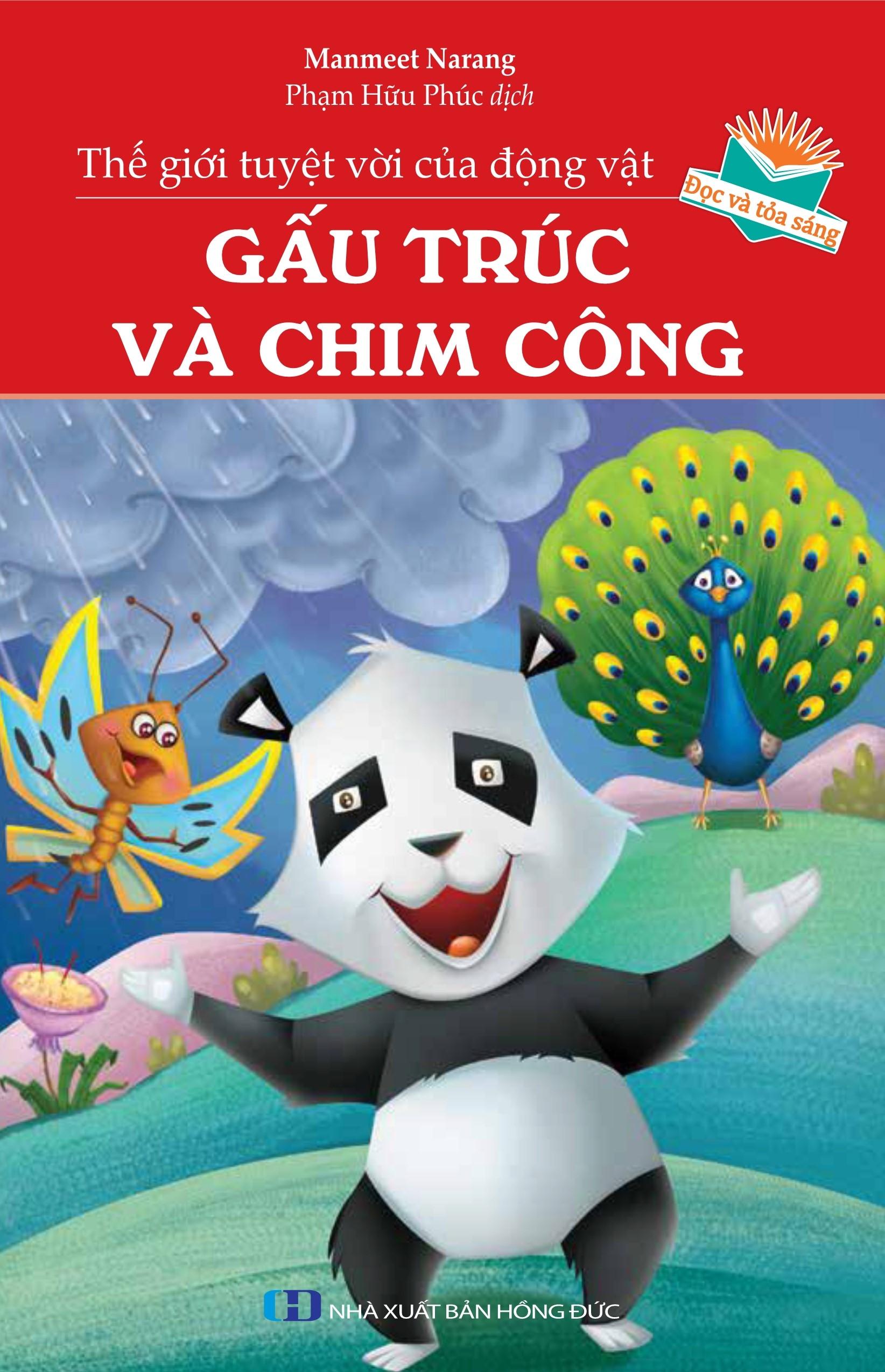 Gấu trúc và chim công