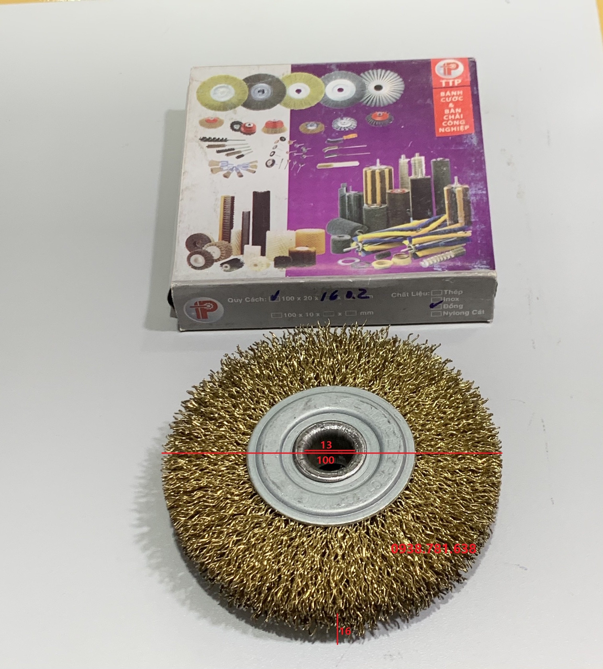 Bánh cước thép 100x16x13(0.3-0.5)