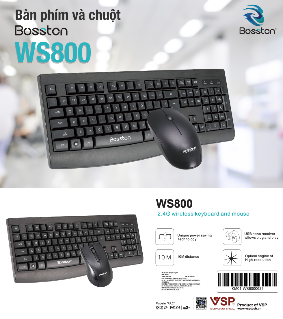Combo Ko Dây Bosston WS800