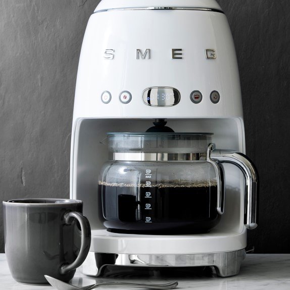Smeg DFC02PBEU, Drip Coffee Machine, Auto-Start Mode, Reuseable Filter, Digital Display, Anti-Drip System, Aroma Intensity Option, 1.4 Litre Tank